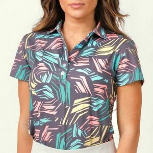 Waggle Boardwalk Women's Polo Golf Shirt - 2XL